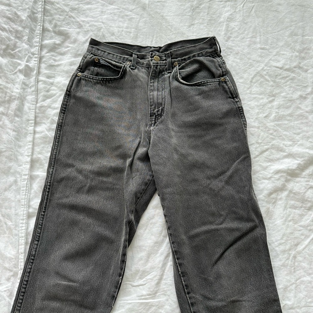 Vintage grey/black ankle straight jeans